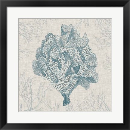 Framed Coral Motif IV Print