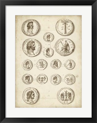 Framed Antique Roman Coins IV Print