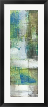 Framed White on Blue III Print