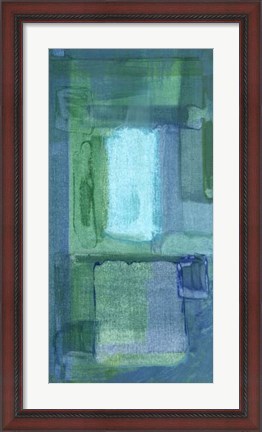 Framed Blue Patch I Print