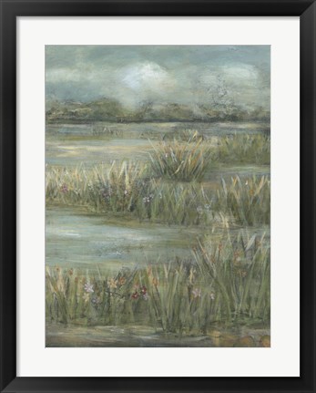 Framed Green Meadows II Print