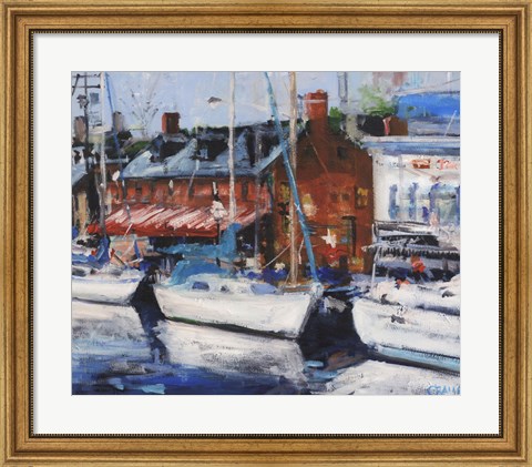 Framed Annapolis Wharf Print