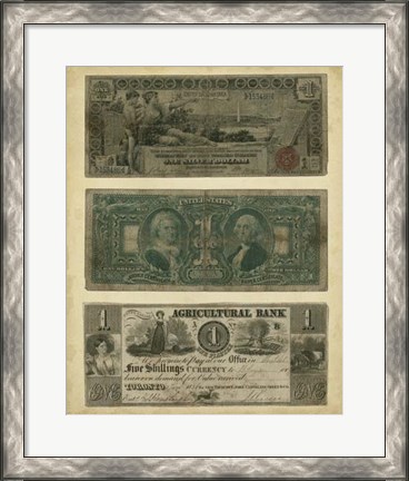 Framed Antique Currency V Print