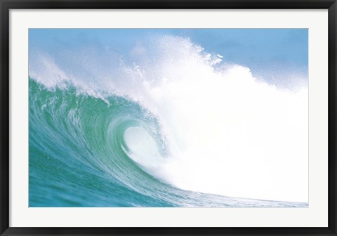 Framed Huge Waves in Ocean Print