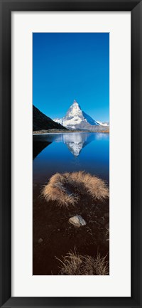 Framed Mt Matterhorn &amp; Riffel Lake Switzerland Print