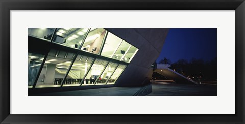 Framed Concert hall lit up at night, Casa Da Musica, Porto, Portugal Print