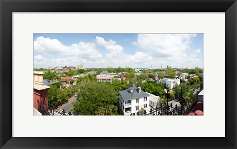 Framed High angle view of buildings in a city, Wentworth Street, Charleston, South Carolina, USA Print