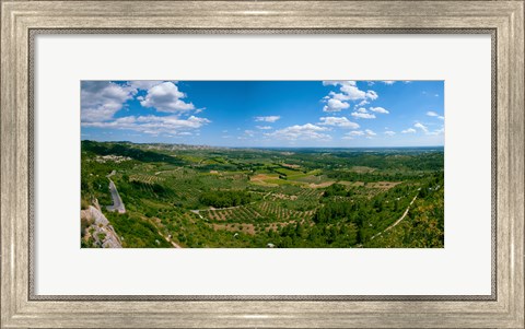 Framed Valley with Olive Trees and Limestone Hills, Les Baux-de-Provence, Bouches-Du-Rhone, Provence-Alpes-Cote d&#39;Azur, France Print