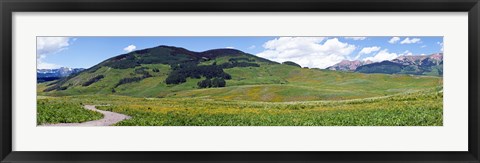 Framed Looking west from Gothic Road just north of Mount Crested Butte, Gunnison County, Colorado, USA Print