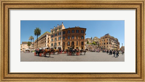 Framed Tourists at Spanish Steps, Piazza Di Spagna, Rome, Lazio, Italy Print