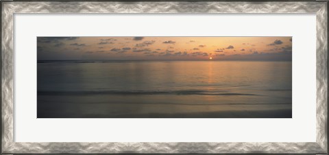 Framed Sunset View from Asdu Resort, Maldives Print