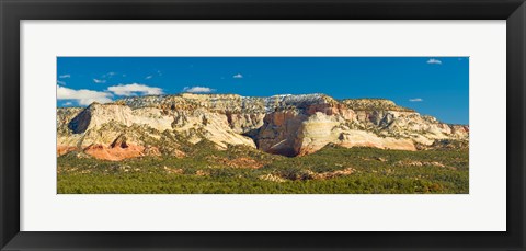 Framed White Cliffs mountain range outside Zion National Park, Utah, USA Print