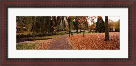 Framed Park at banks of the Avon River, Christchurch, South Island, New Zealand Print