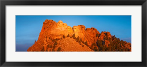 Framed Low angle view of a monument, Mt Rushmore, South Dakota Print