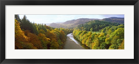 Framed River Garry at Killiecrankie, Pitlochry, Perth And Kinross, Scotland Print
