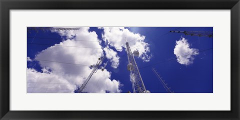 Framed Low angle view of radio antennas, Tucson Mountain Park, Tucson, Arizona, USA Print