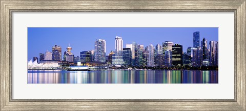 Framed Vancouver skyline, British Columbia, Canada Print