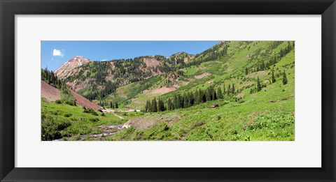 Framed Wilderness area and Snake River, Crested Butte, Colorado, USA Print