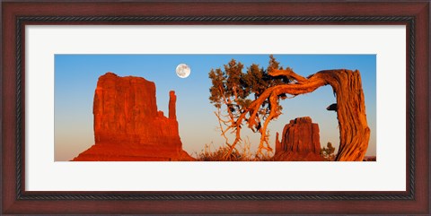 Framed Rock formations, Monument Valley Tribal Park, Utah Navajo, San Juan County, Utah, USA Print