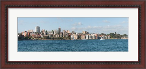 Framed Apartments and houses at the waterfront, Waruda Street, Kirribilli Avenue, Kirribilli, Sydney, New South Wales, Australia Print