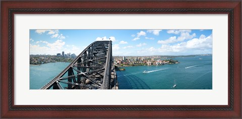 Framed Sydney from top of observation pylon of Sydney Harbor Bridge, New South Wales, Australia Print