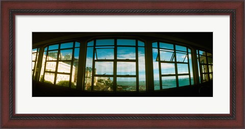 Framed Coast viewed through from a window of Lacerda Elevator, Pelourinho, Salvador, Bahia, Brazil Print