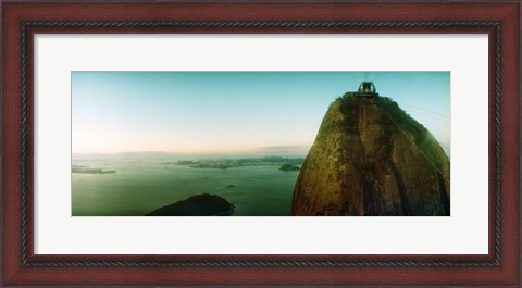 Framed Sugarloaf Mountain at sunset, Rio de Janeiro, Brazil Print