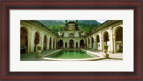 Framed Courtyard of a mansion, Parque Lage, Jardim Botanico, Corcovado, Rio de Janeiro, Brazil Print