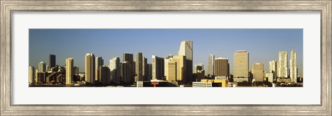 Framed Miami, Florida Skyline 2012 Print