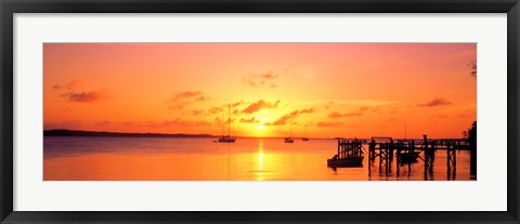 Framed Ocean sunset Bahamas Print