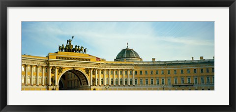 Framed Low angle view of a building, General Staff Building, State Hermitage Museum, Palace Square, St. Petersburg, Russia Print