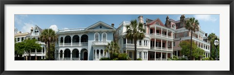 Framed Houses along Battery Street, Charleston, South Carolina Print