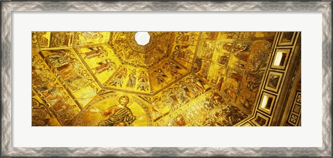 Framed Baptistery mosaic ceiling, Battistero Di San Giovanni, Florence, Tuscany, Italy Print