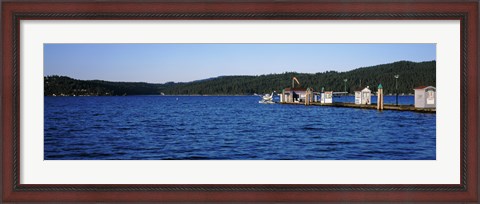 Framed Jetty at Lake Coeur d&#39;Alene, Idaho, USA Print