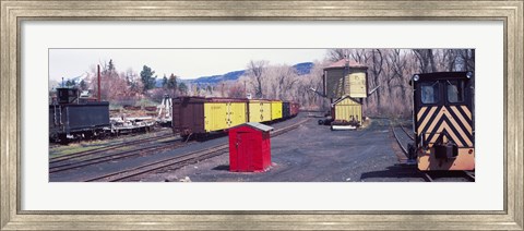 Framed Old train terminal, Chama, New Mexico Print
