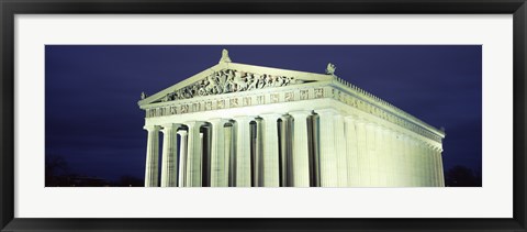 Framed Nashville Parthenon at night, Centennial Park, Nashville, Tennessee, USA Print