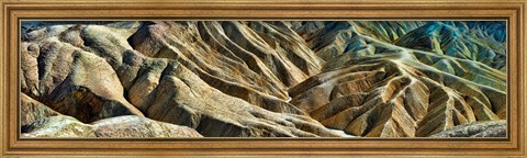 Framed Rock formation on a landscape, Zabriskie Point, Death Valley, Death Valley National Park, California Print