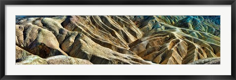 Framed Rock formation on a landscape, Zabriskie Point, Death Valley, Death Valley National Park, California Print