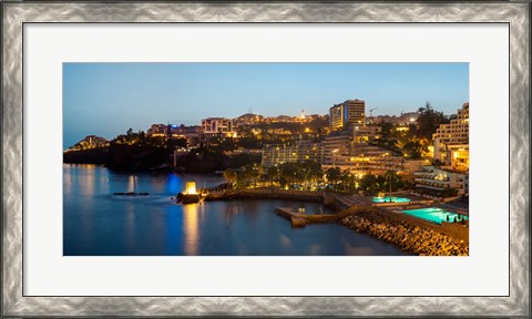 Framed Buildings at the waterfront, Funchal, Madeira, Portugal Print