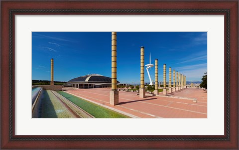Framed Calatrava Tower at Olympic Ring in Montjuic, Barcelona, Catalonia, Spain Print