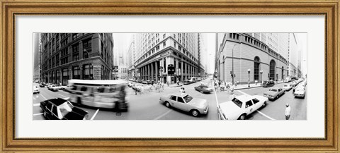 Framed USA, Illinois, Chicago, Vehicles on the road Print