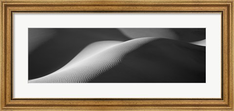 Framed Sand Dunes at Stovepipe Wells, Death Valley, California (black &amp; white) Print