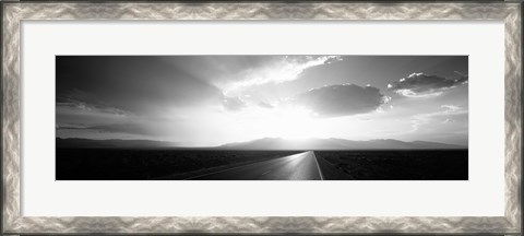 Framed Death Valley National Park at Sunset, California (black &amp; white) Print