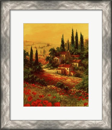 Framed Toscano Valley I Print