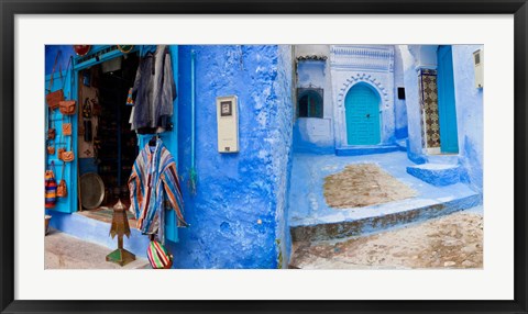 Framed Store in a street, Chefchaouen, Morocco Print
