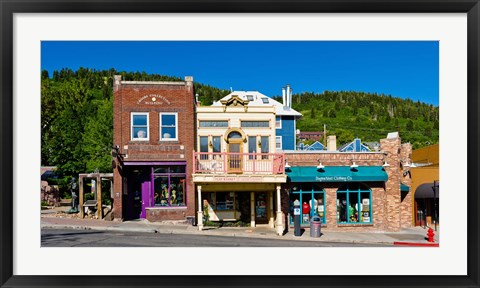 Framed Buildings along Main Street, Park City, Utah Print