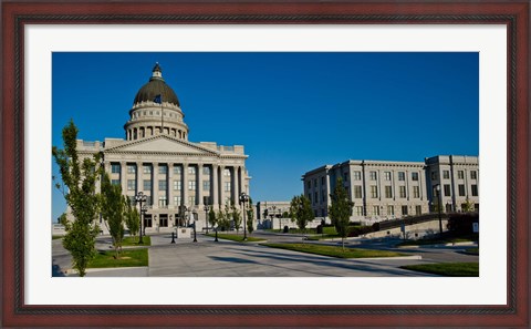 Framed Facade of a Government Building, Utah State Capitol Building, Salt Lake City, Utah Print