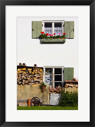 Framed Farmhouse, Lenggries, Bavaria, Germany Print