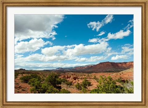 Framed Clouds over an arid landscape, Capitol Reef National Park, Utah Print