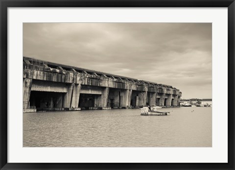 Framed World War Two-era Nazi submarine base now an art gallery, Bordeaux, Gironde, Aquitaine, France Print